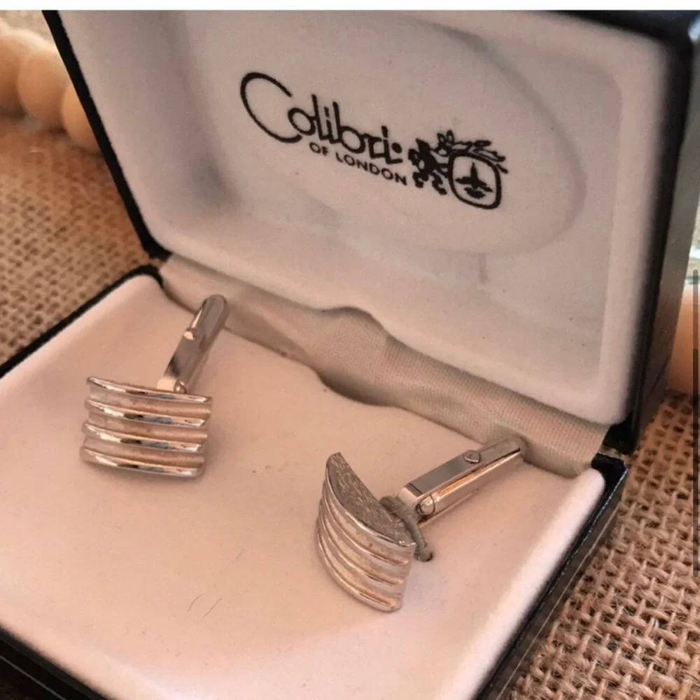 Colibri Of London Cuff Links Silver Tone